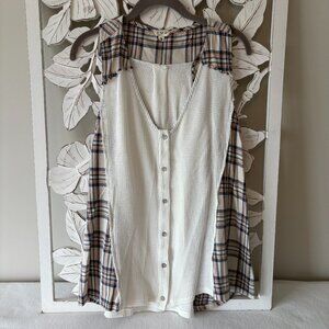 POL Sleeveless Waffle Knit Tunic Top - NWOT